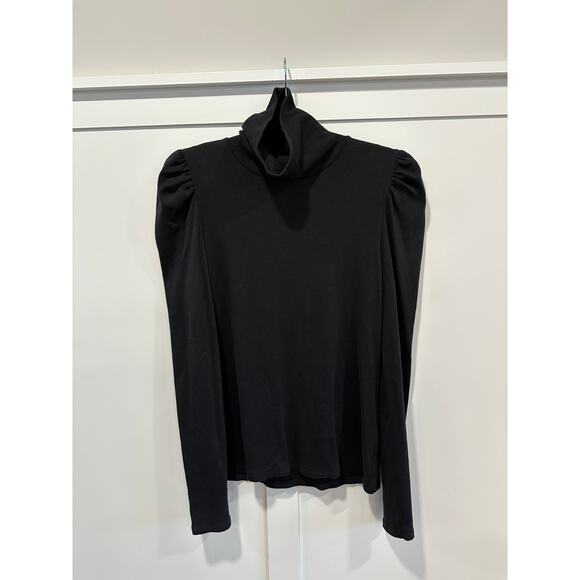 Veronica Beard Tops - Veronica Beard Cedar Ribbed Puff Sleeve Turtleneck